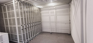 Racks for for the storage of paintings in Milano galery