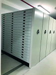 Movable cabinets with drawers for storing slides for the Ljubljana Oncology Institute