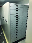 Movable cabinets with drawers for storing slides for the Ljubljana Oncology Institute