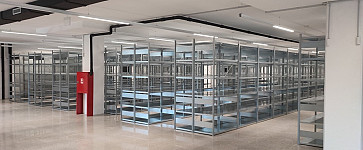 Galvanized racks for warehouse use