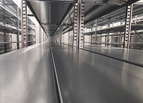 Galvanized shelving for archive use